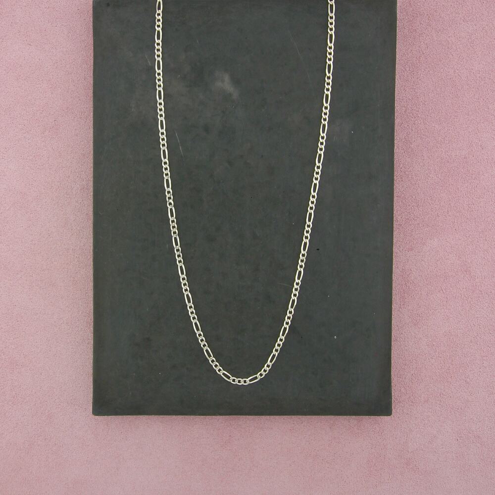 sterling silver italy 3mm figaro chain necklace size 20in